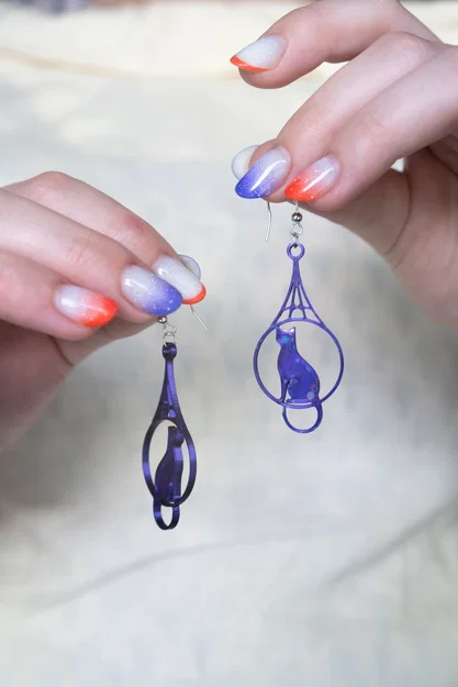 Bông tai hình mèo (Earrings cat) - Image 3