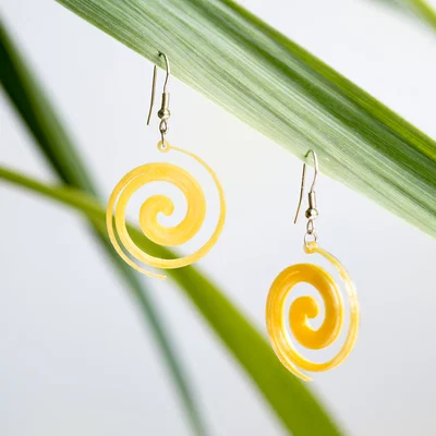 Bông tai hình xoắn ốc in 3D thời trang và hiện đại