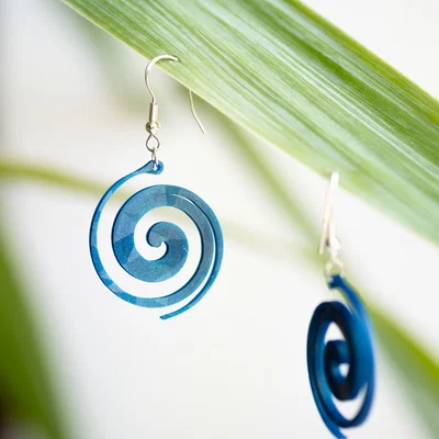 Bông tai hình xoắn ốc in 3D thời trang và hiện đại