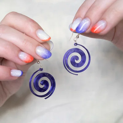 Bông tai hình xoắn ốc in 3D thời trang và hiện đại