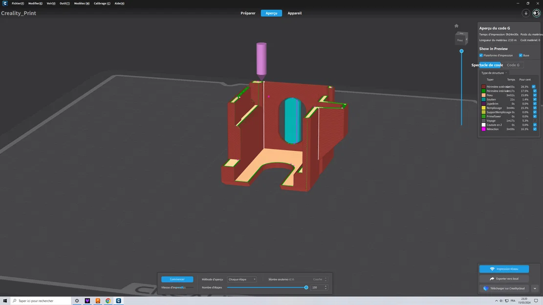 Ốp che bên trái Ender3 V3 KE (cache gauche ender3 v3 KE) - Image 4