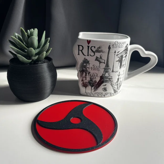 Đế lót ly Itachi Mangekyo Sharingan 3D - Phụ kiện cho Fan Naruto - Image 1