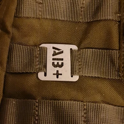 Tag nhóm máu cho Mollesystem (MOLLE Blood type Tag)