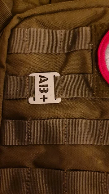 Tag nhóm máu cho Mollesystem (MOLLE Blood type Tag) - Image 3