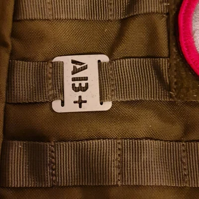 Tag nhóm máu cho Mollesystem (MOLLE Blood type Tag)