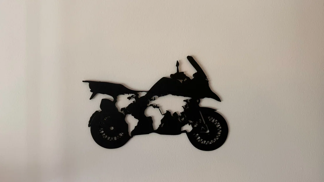 BMW GS Wall Art Bản Đồ Thế Giới - Image 1