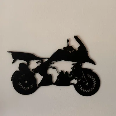 BMW GS Wall Art Bản Đồ Thế Giới