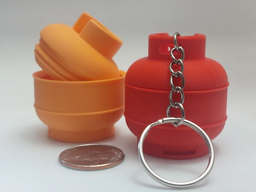 Móc khóa cất đồ hình bình gas (Gas Cylinder Stash Keychain) - Image 1