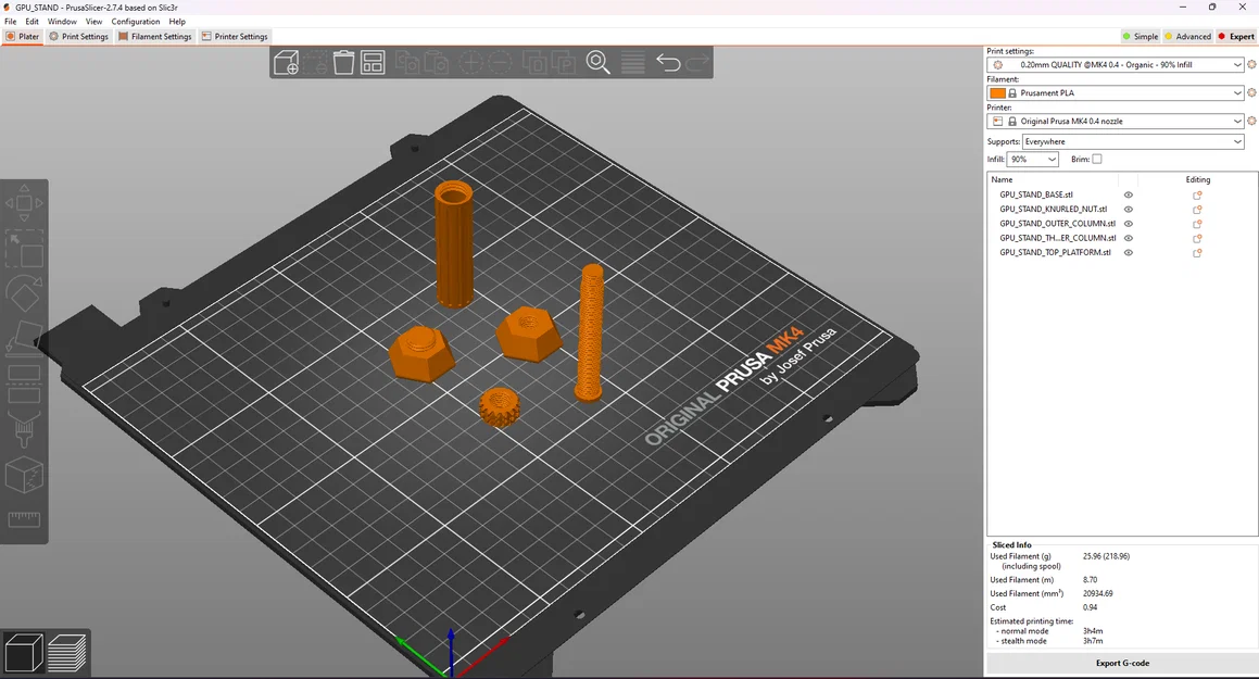 Trụ đỡ GPU điều chỉnh được (Adjustable GPU Support Column) - Image 3