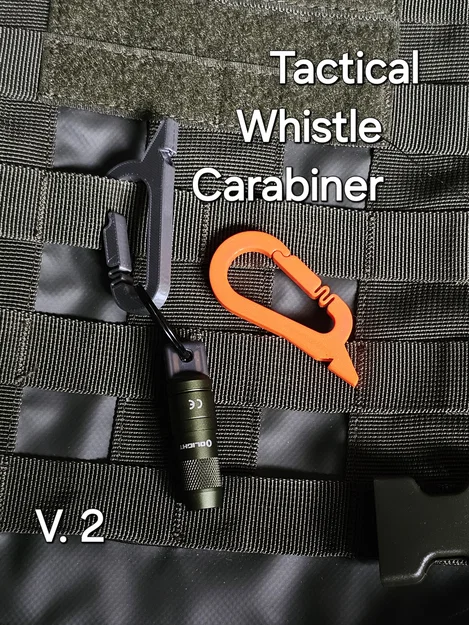 V2.0 Còi Tactical dạng Carabiner (Print-in-Place) - Image 1