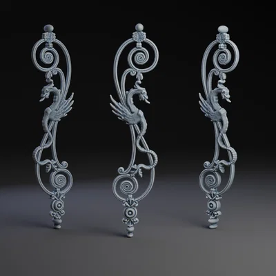 Mô hình trang trí Rồng nghệ thuật Filigree in 3D tinh xảo