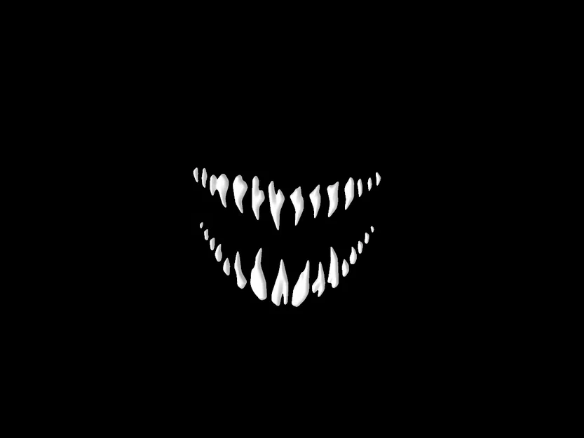 Mẫu răng quỷ trang trí bí ngô Halloween in 3D ấn tượng - Image 1