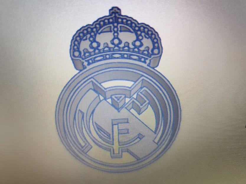 Mô hình huy hiệu Real Madrid in 3D chi tiết sắc nét - Image 1