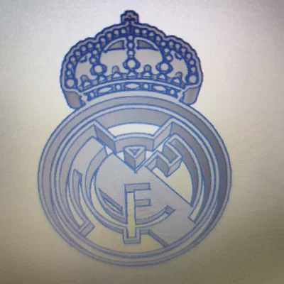 Mô hình huy hiệu Real Madrid in 3D chi tiết sắc nét