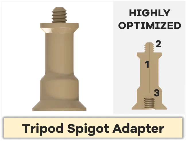 Adapter Spigot cho Tripod - Ngàm Gắn Đèn [tối ưu, rất ổn định] - Image 1