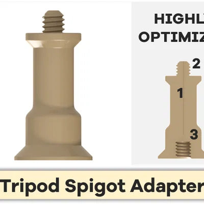 Adapter Spigot cho Tripod - Ngàm Gắn Đèn [tối ưu, rất ổn định]
