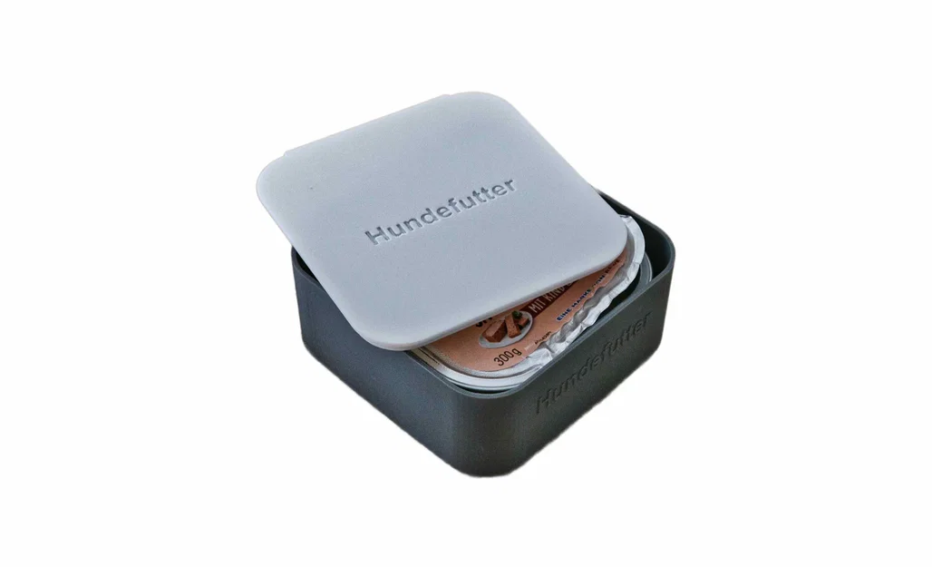 Hộp đựng thức ăn ướt cho chó kèm nắp cho khay 300g đã mở - Image 1