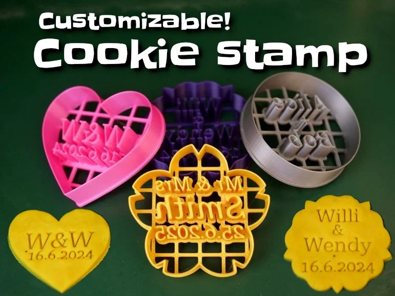 Khuôn đóng dấu bánh fondant đám cưới (Wedding fondant cookie stamp) - Image 1