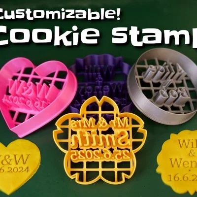 Khuôn đóng dấu bánh fondant đám cưới (Wedding fondant cookie stamp)