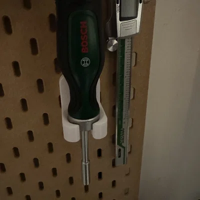 Giá treo tua vít Bosch cho bảng Ikea Skadis - Tự in 3D tiện lợi