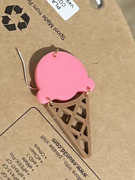 Bông tai kem ốc quế (ICE CREAM EARRINGS) - Image 1