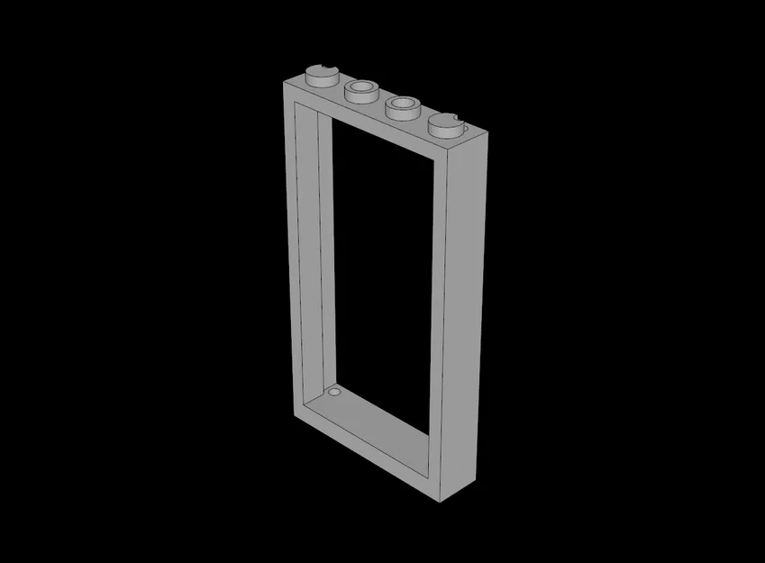 Khung cửa Lego 1x4x6 (Mã 60596) - Tự in 3D đơn giản tại nhà - Image 1