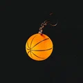 Móc khóa trái bóng rổ (Basketball Keychain) in 3D đơn giản - Thumbnail 1