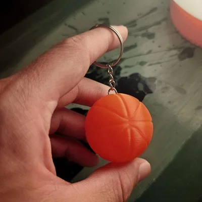Móc khóa trái bóng rổ (Basketball Keychain) in 3D đơn giản