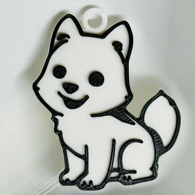 Móc khóa Husky Dễ Thương (Cute Husky Keychain)