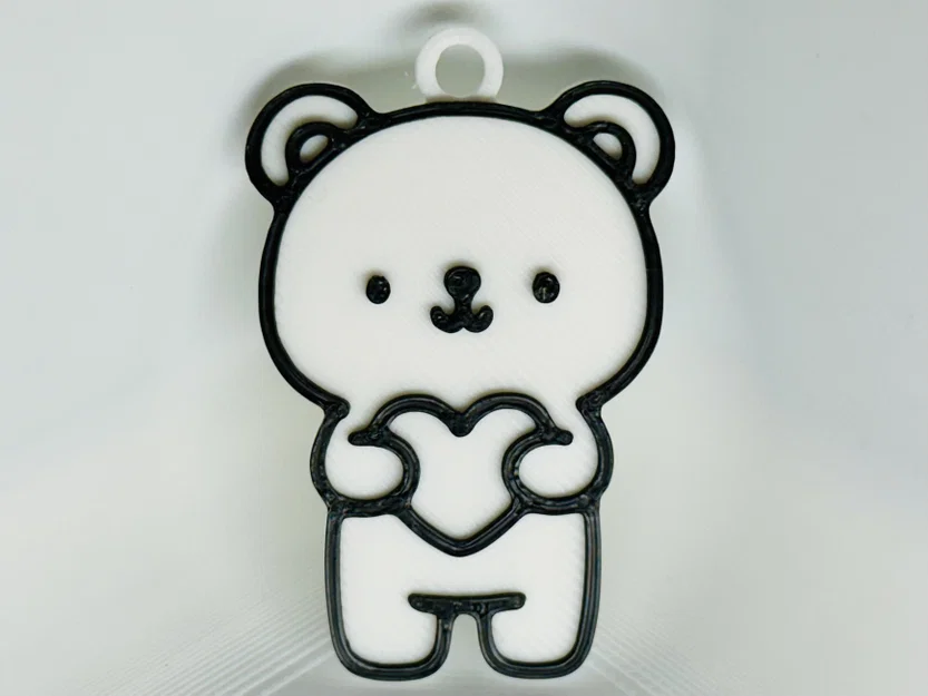 Móc khóa Gấu ôm Trái Tim (Bear Holding a Heart Keychain) - Image 1