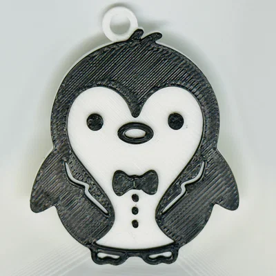Móc Khóa Chim Cánh Cụt Bảnh Bao (Dapper Penguin Keychain)