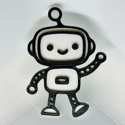 Móc khóa Robot Vẫy Tay (Waving Robot Keychain)