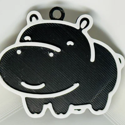 Móc Khóa Happy Hippo Keychain