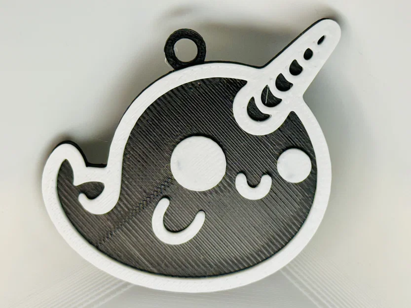 Móc Khóa Narwhal Vui Vẻ (Happy Narwhal Keychain) - Image 1