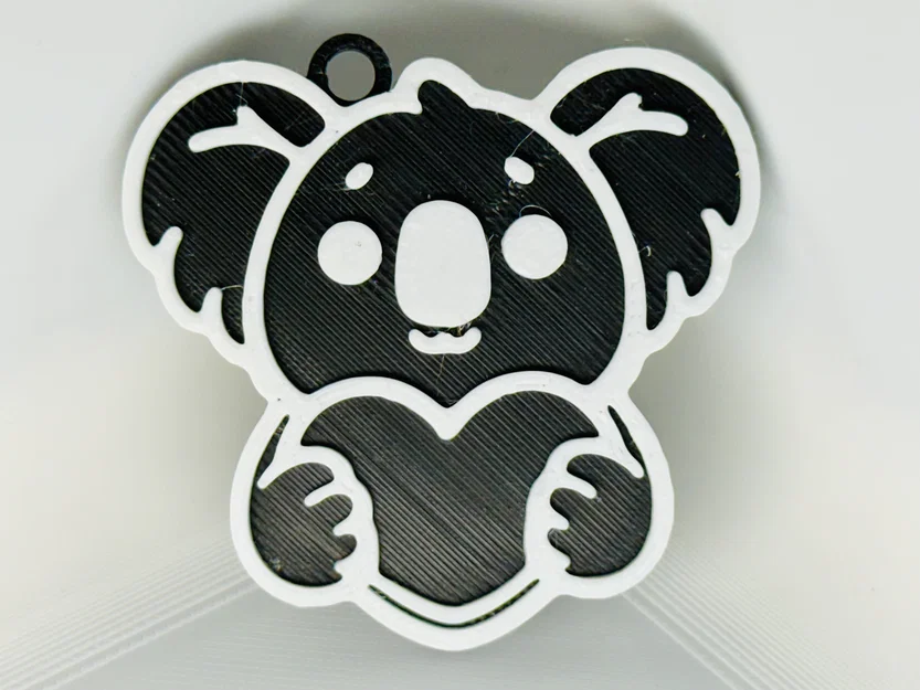 Móc Khóa Koala Ôm Trái Tim (Koala with a Heart Keychain) - Image 1