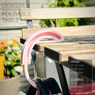 OOKER | móc treo bàn gập, print-in-place