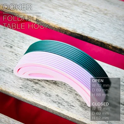 OOKER | móc treo bàn gập, print-in-place