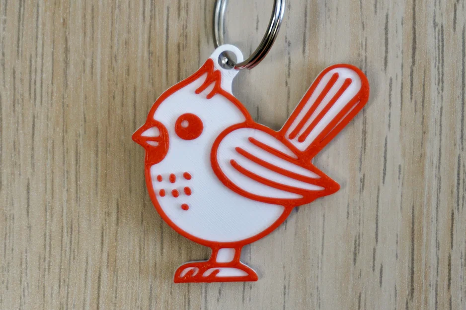 Móc Khóa Chim Cardinal Dễ Thương (Cute Cardinal Keychain) - Image 1