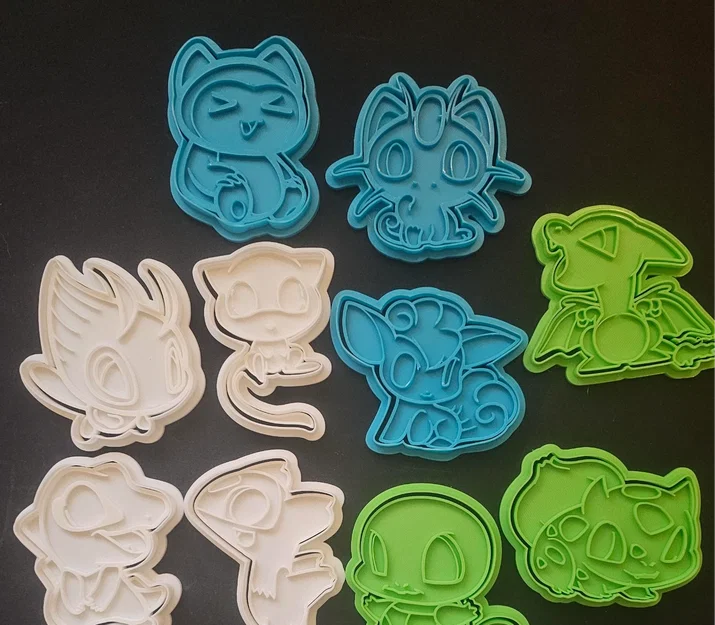 Bộ 10 Khuôn Cắt Bánh Quy Hình Pokemon Chibi Dễ Thương Cho Mọi Nhà - Image 1