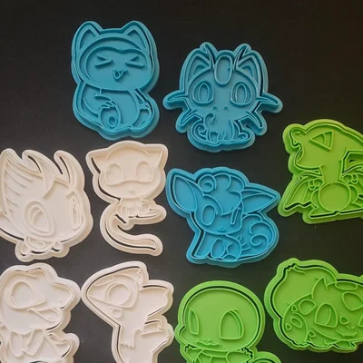 Bộ 10 Khuôn Cắt Bánh Quy Hình Pokemon Chibi Dễ Thương Cho Mọi Nhà