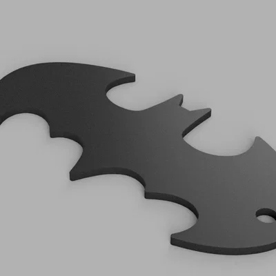 Móc khóa biểu tượng Batman 3D thiết kế tối giản độc đáo