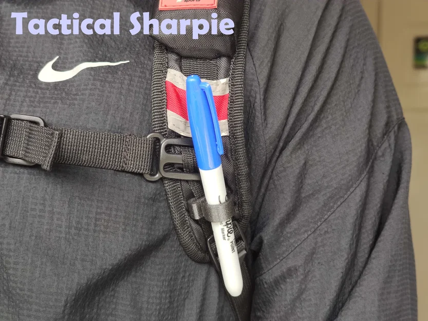 Kẹp giữ bút Sharpie Tactical gắn dây đeo ba lô tiện lợi - Image 1