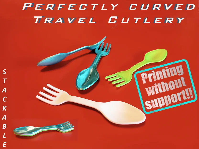 Bộ Muỗng/Nĩa Du Lịch (Travel Cutlery) In Dễ, Không Cần Support - Image 1