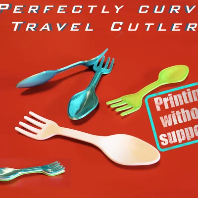 Bộ Muỗng/Nĩa Du Lịch (Travel Cutlery) In Dễ, Không Cần Support