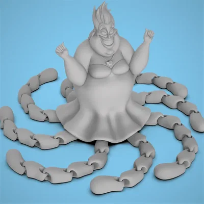 Mô hình Ursula Flexi - Nhân vật phản diện Nàng Tiên Cá in 3D