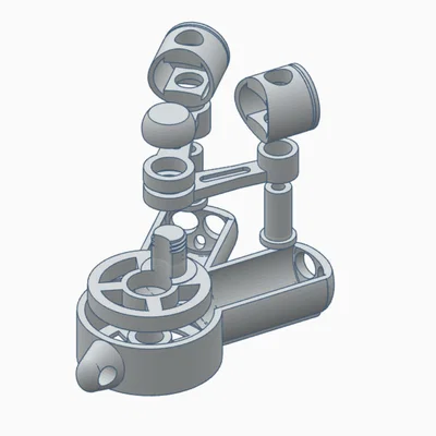 V-Engine KeyRing V2.0 – Móc khóa động cơ chữ V có piston chuyển động