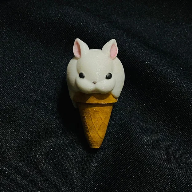 Mô hình 3D Bunny Ice Cream - Chú thỏ kem xinh xắn - Image 4