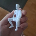 Mô hình tượng người đàn ông đang ngồi (Sitting man) để bàn - Thumbnail 1