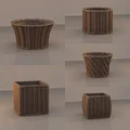 Bộ sưu tập chậu cây đan mây (Woven Planter Pots) in 3D đẹp mắt - Thumbnail 2