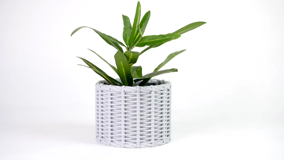 Bộ sưu tập chậu cây đan mây (Woven Planter Pots) in 3D đẹp mắt - Image 3